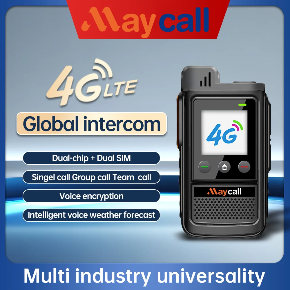 Maycall MC-358 4G LTE-FDD Loud Horn Handheld Global Range GPS Walkie Talkie IP56 2500-3000mAh Battery Wireless Intercom Oceanian