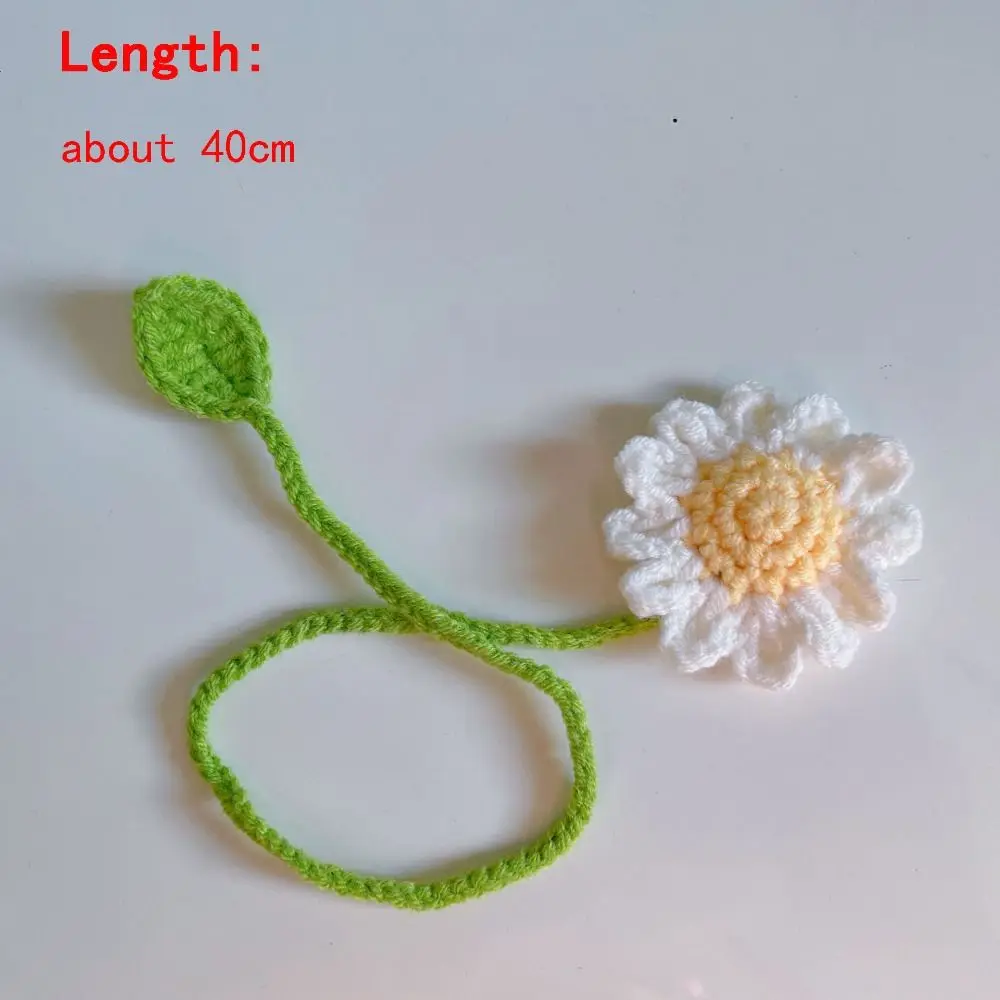 Gifts Wool Knitted Strawberry Pendant Pink Red Yellow Strawberry Knitted Bookmark Handmade Strawberry Keychain Women