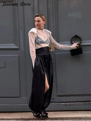 Прозрачная кружевная блузка Fashion