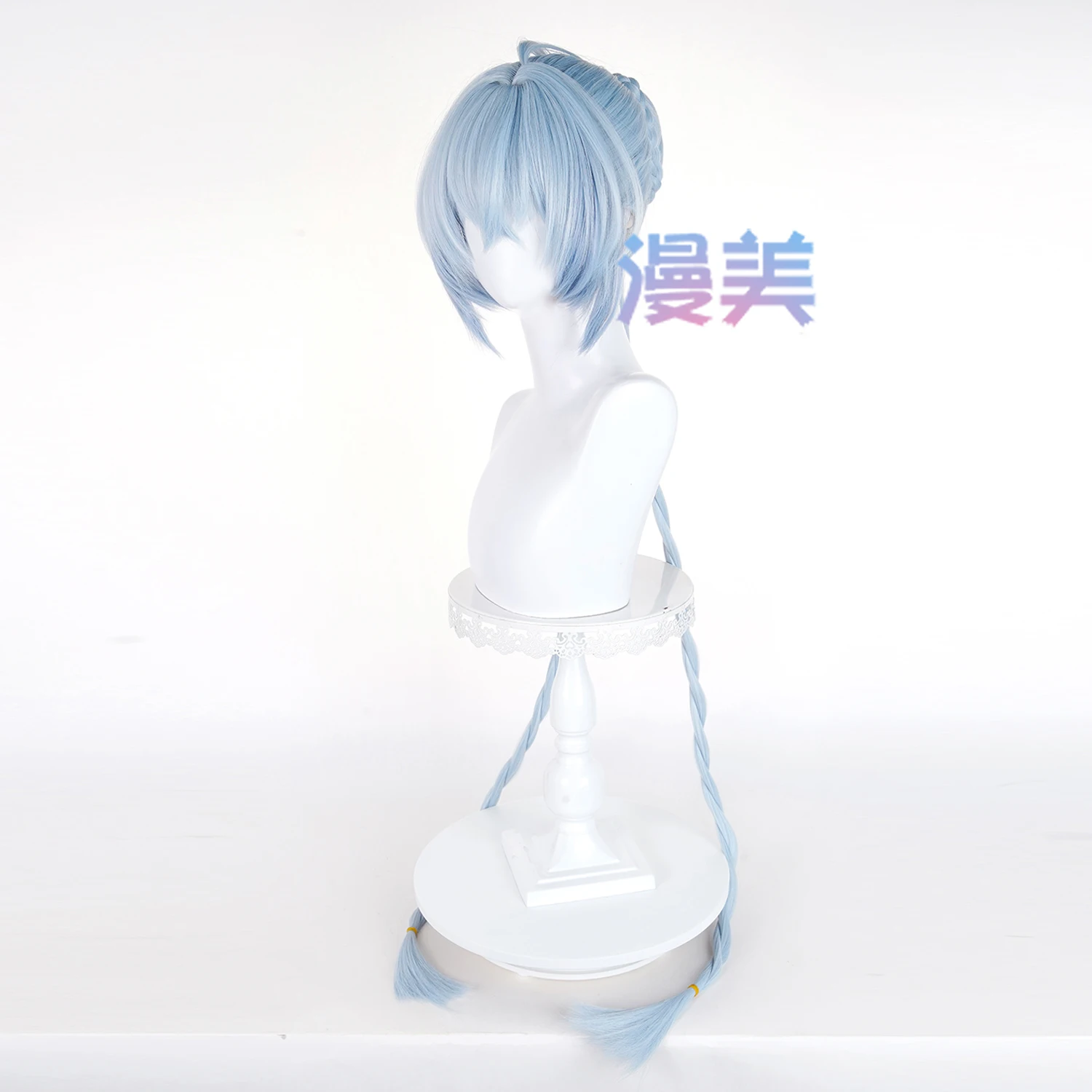 Game Zenless Zone Zero Lucia Cosplay Cosplay Pruik Lucia Elowen Korte Blauwe Pruik Lange Vlechten Voor Comicon Party Volwassen Vrouwen Mannen