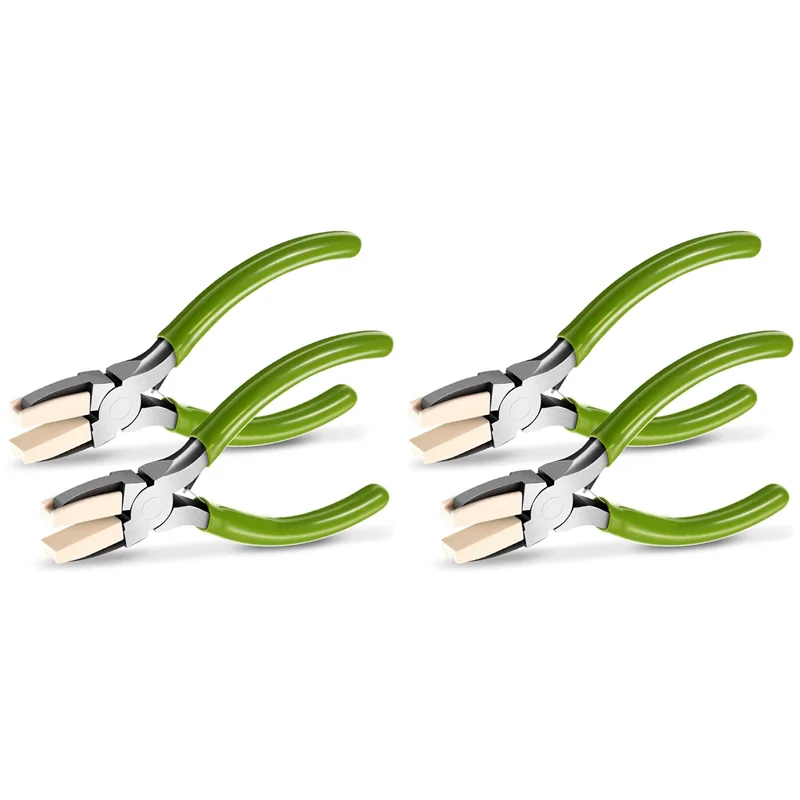 

CYL-4 Packs Nylon Nose Pliers Double Nylon Jaw Pliers Carbon Steel Jewelry Pliers DIY Tools For Jewelry Making And Crafts