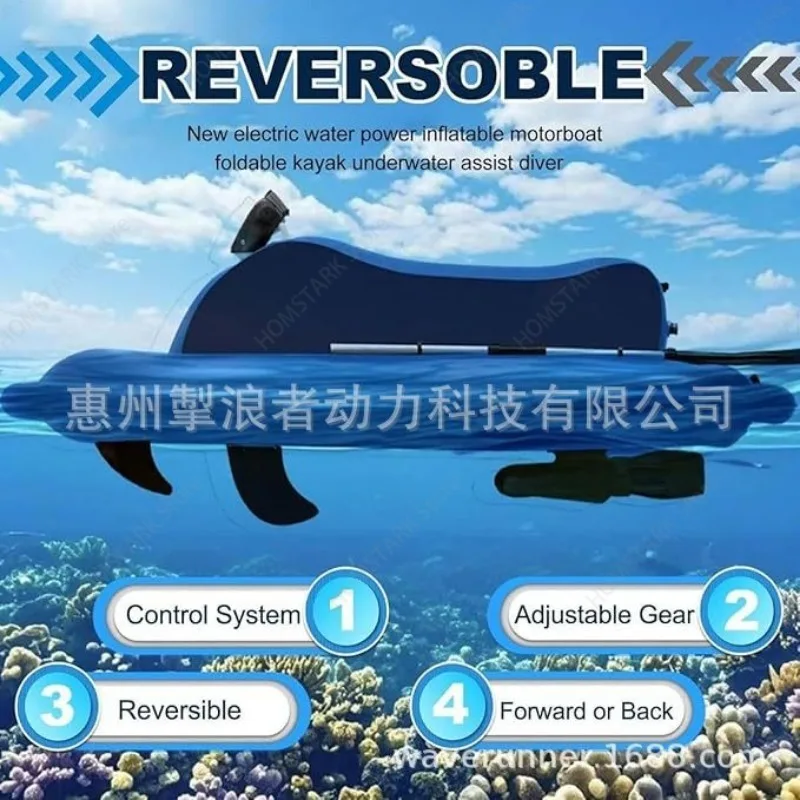 Inflatable Electric Water Scooter for Kids & Parents, Underwater Booster Powered Surf Board, Outdoor Family Water Play Equipment