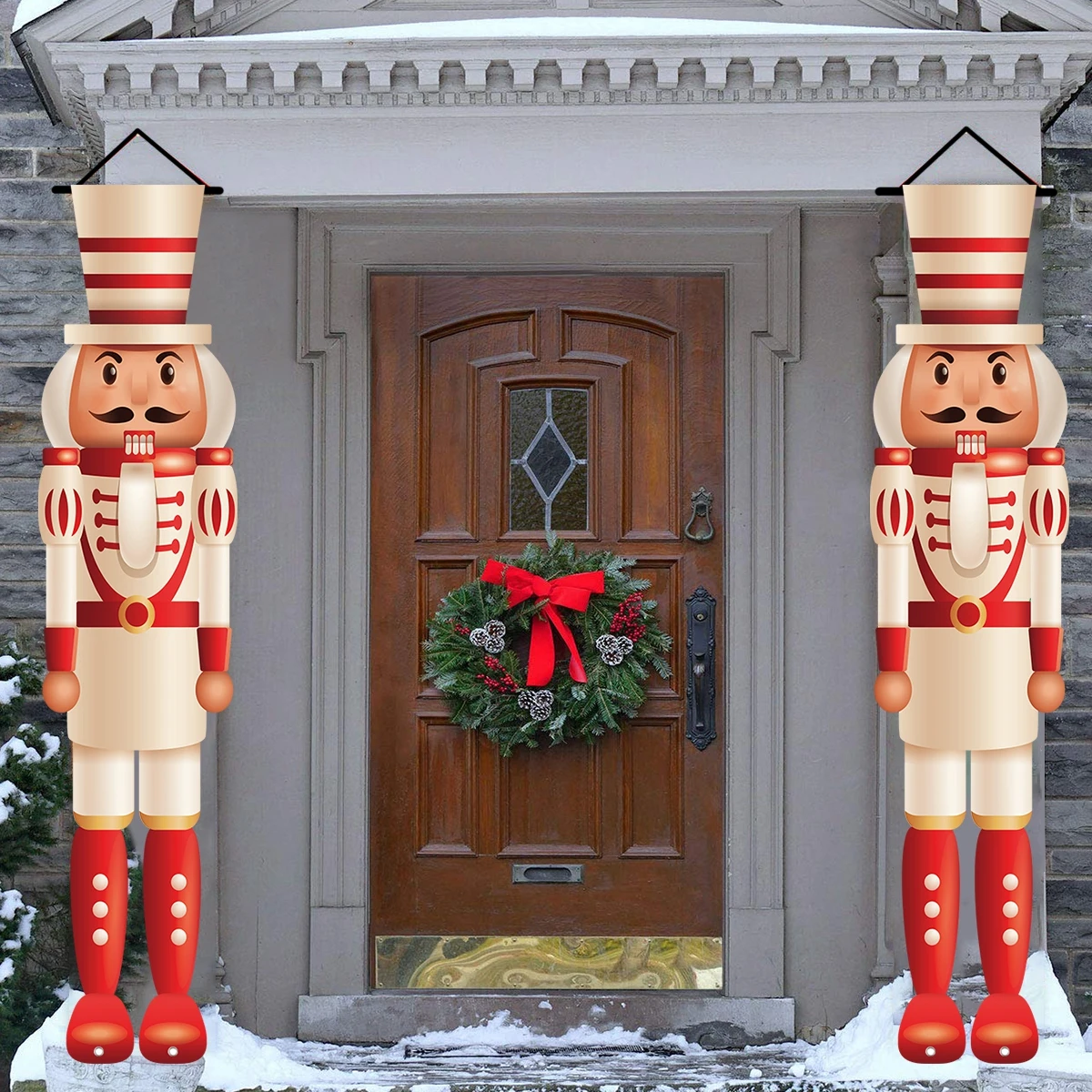 

Christmas Hanging Door Banner Merry Christmas Decoration for Home 2025 Xmas Ball Decor Navidad Notal Noel Ornament New Year 2026