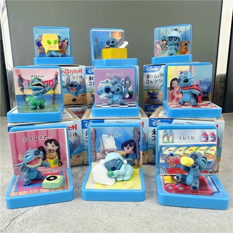 

Anime Lilo & Stitch Kawaii Stitch Action Figures Blind Box Toys Miniature TV Scene Model Toy Collection Ornaments Kids Gifts