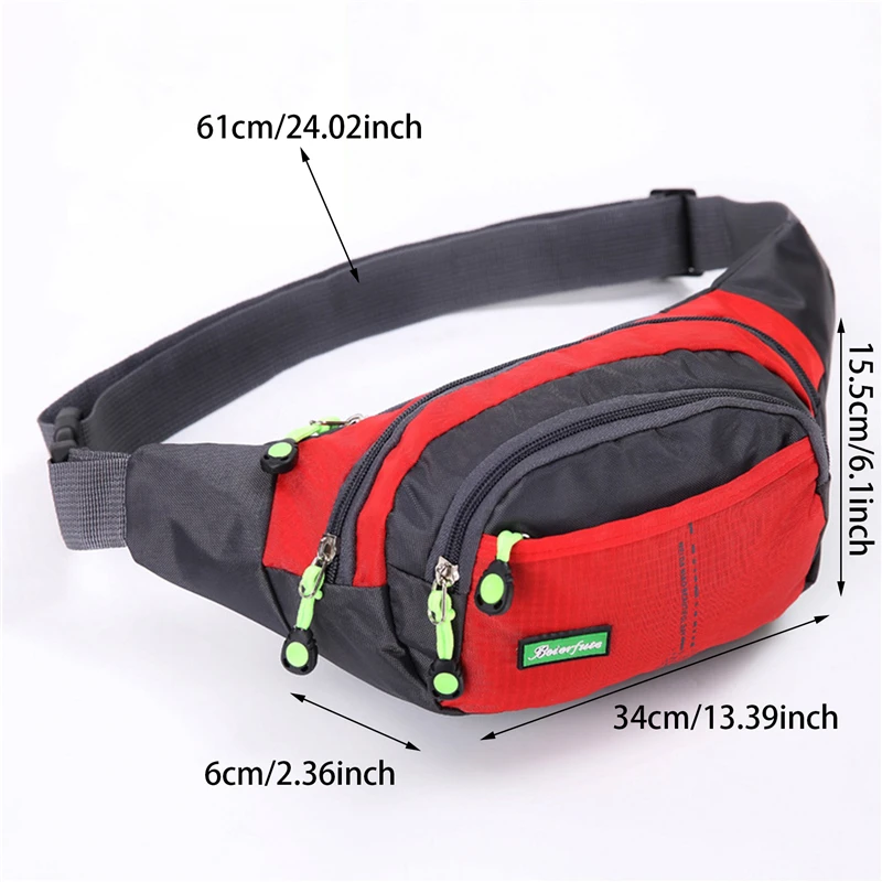 Sport Waist Bag Outdoor Running Walking Sport Fitness Multifunctional Phone Key Packet Waterproof Fashionable Diagonal Bags