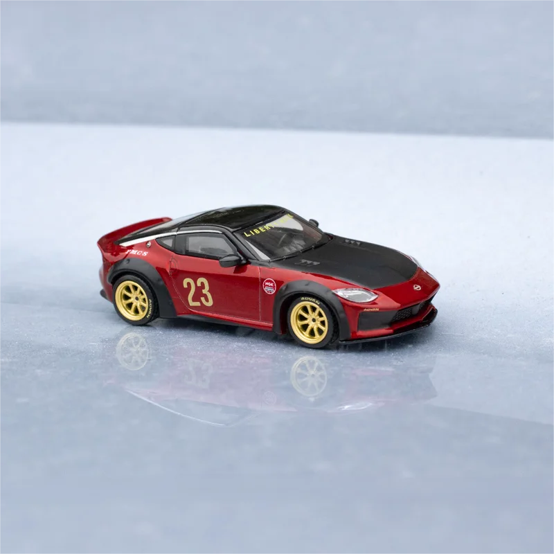 Mini GT 1/64 Nissan Z LB nation works Gem Red CLDC CarBook V3 MAGAZINE EDITION Minigt 737 Die-cast Alloy Car model Collection