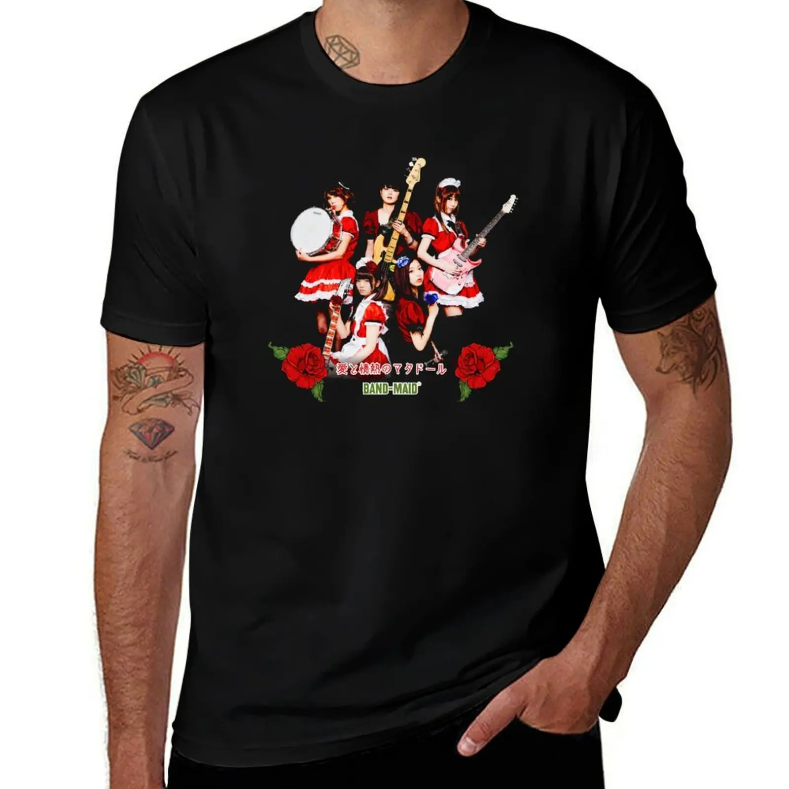 Band Maid Red Flower T-Shirt plain rapper graphic tees summer tops custom t shirt mens t shirts pack