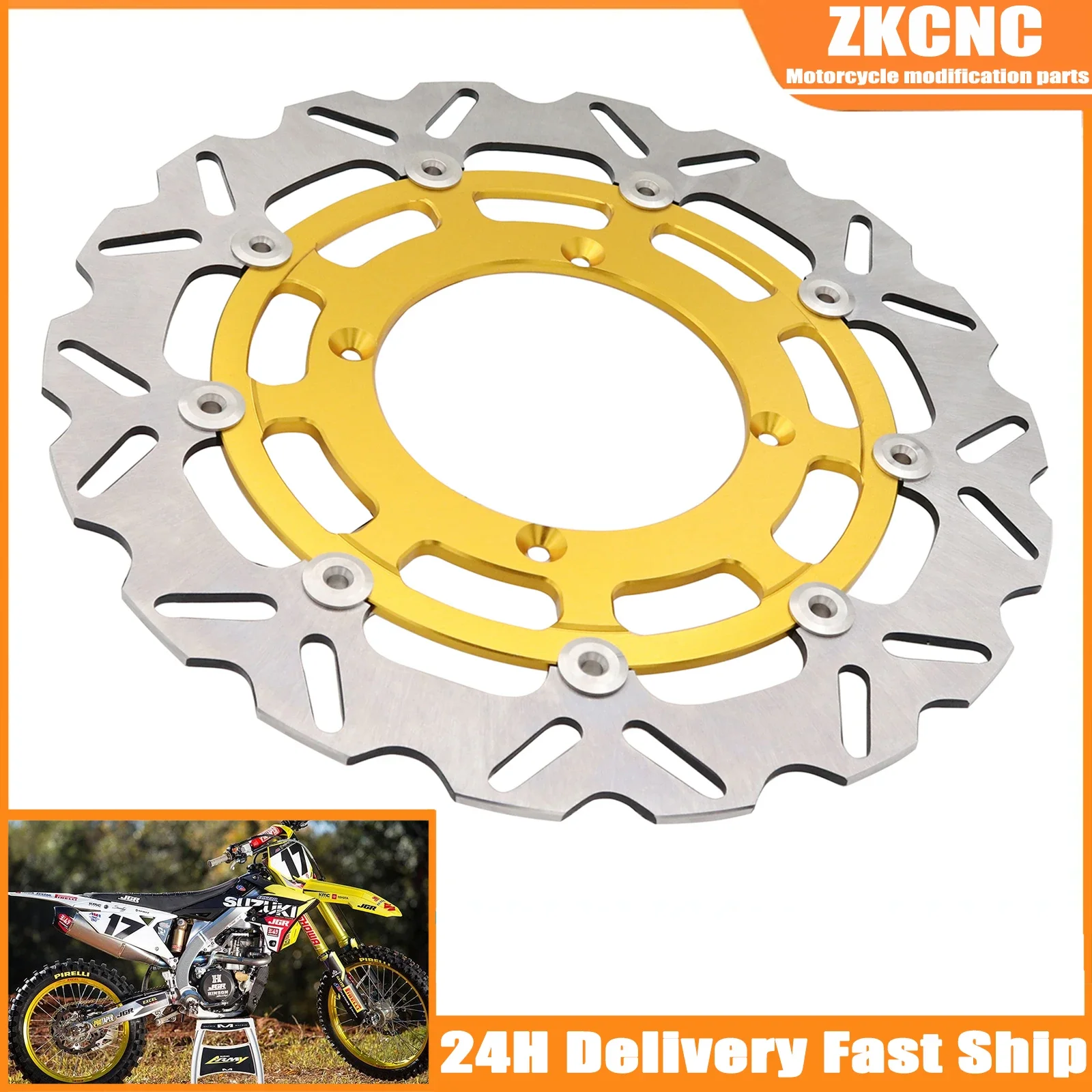 

320 мм тормозной плавающий диск для SUZUKI RMZ250 RMZ450 RMX450Z RMZ RMX 250 450 450Z 2005-2019 2020 2021 мотоциклетные Запчасти для мотокросса