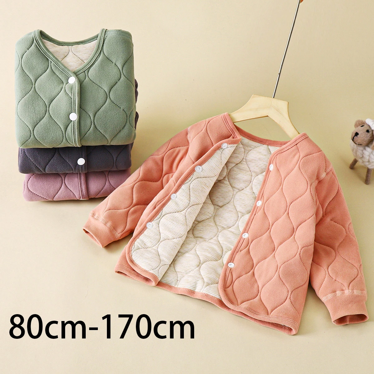 1pcs Children Thick Warm Coat Student Quilted Jackets Autumn Winter Baby Boy Girl Cotton Padded Jacket Kids Tops Thermal Clothes