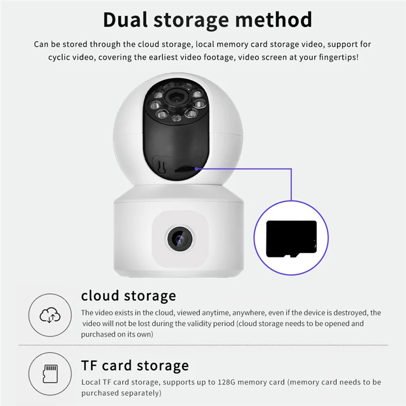 B90B-8MP Dual Lens Wifi IP Camera For Smart Homes, Enhanced Baby Monitor With Color Night Vision And Automatic Human Tracking