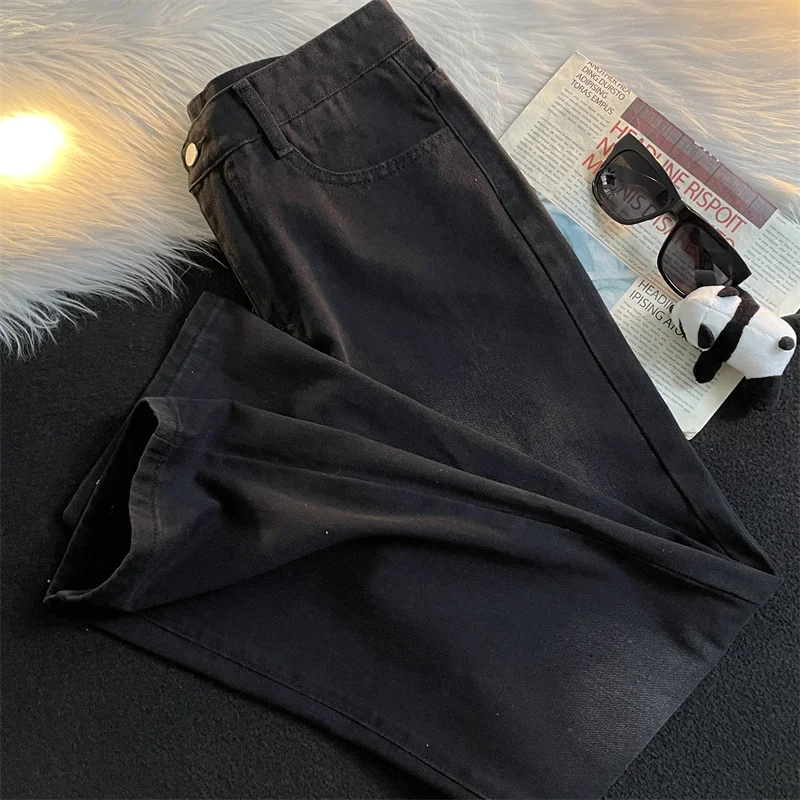 

Trendy Bla Waed Wide Leg Loose Straight Tube Jeans for Men Casual Youth Summer Faion High Street American Retro Sle