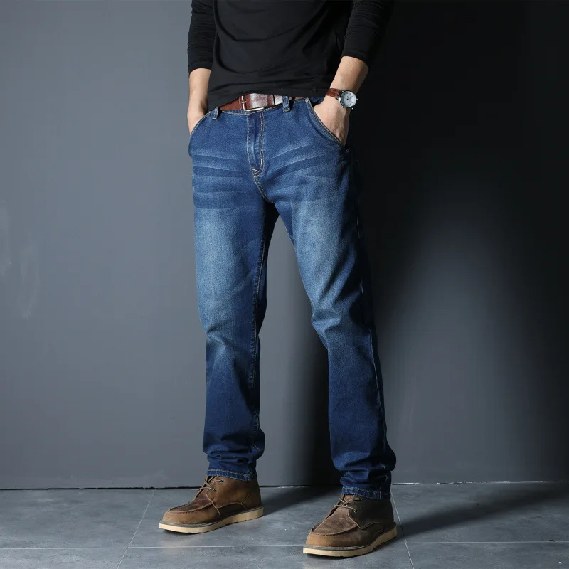 2024 New Casual Fashion Slim Jeans Men's Simple Men's Pants High Quality Baggy Jeans Washed Jeans Ripped Denim Tapered Jeans