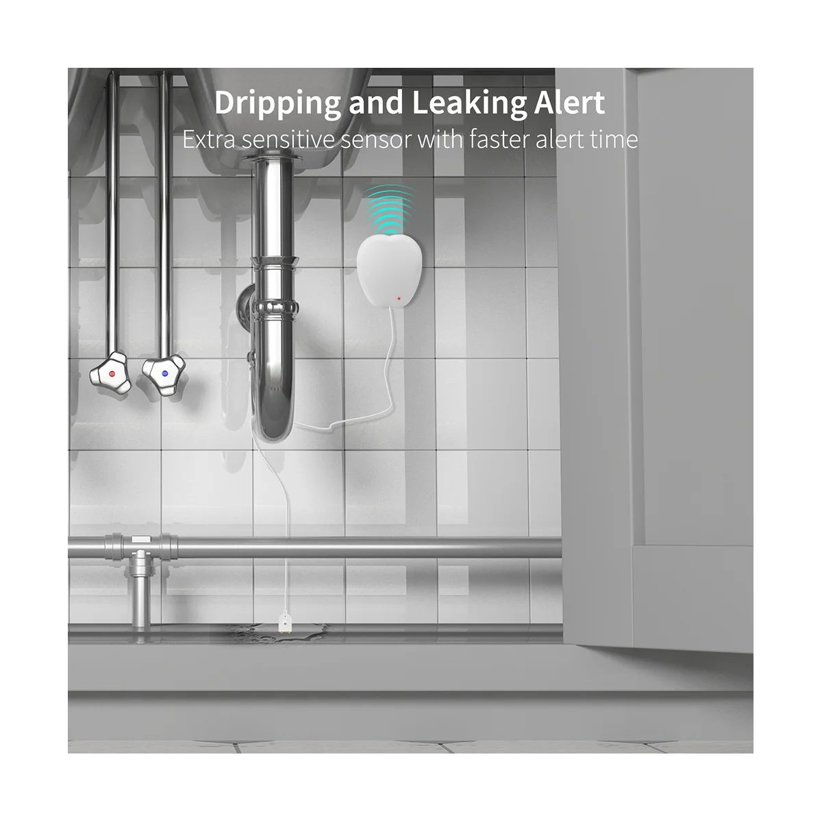 물 알람 센서, 와이파이 누수 감지기, 넘침 홍수 누출 경보, 원격 모니터 누출 알림