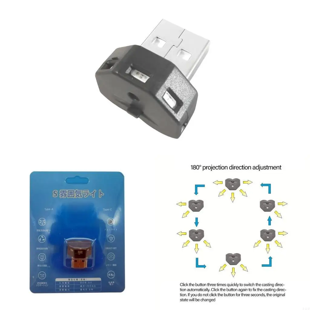 F1CF Multifunctional Light And Night Lamp With USB A Type C Power Supply High Brightness LED Suitable For Home Office