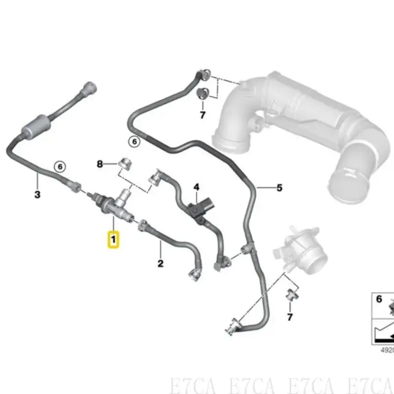 

E7CA 13907614013 0280142527 Vapors Canister PurgesSolenoid Valves Compatible For F45 F48 F54 F56 F60 118i 218i 1.5L