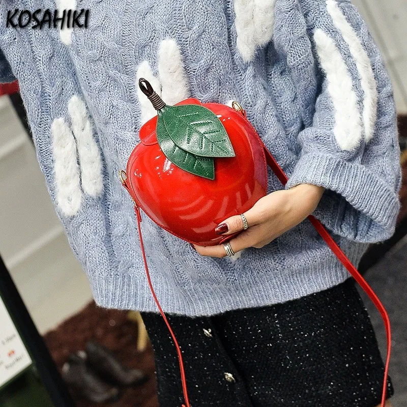

Pu Leather Patchwork Personality Women's Handbags Fashion Kawaii Y2k Aesthetic Crossbody Bag All Match Sweet Chic Shoulder Bags