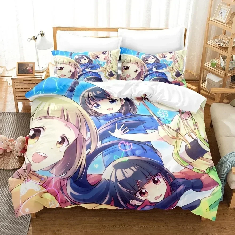 Anime A Place Further Than The Universe Bedding Set Single Twin Full Queen King Size Bed Set Adult Kid Bedroom Duvet cover Sets