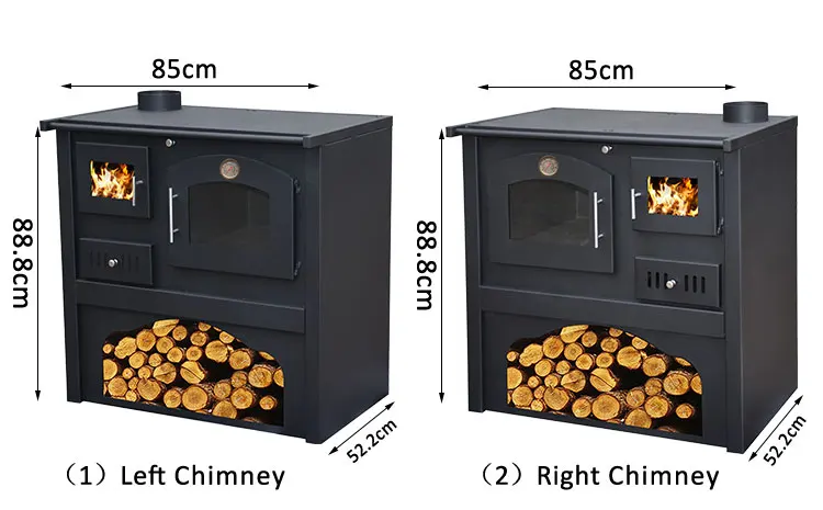 Modern Freestanding Indoor Quality Wood Burning Cooking Stove With Oven