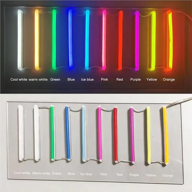 Dente LED Neon Light Lampada da tavolo per feste Insegna al neon per vetrina di negozi Decorazioni per la stanza d'arte Luci al neon Decorazioni per la stanza con luce notturna colorata