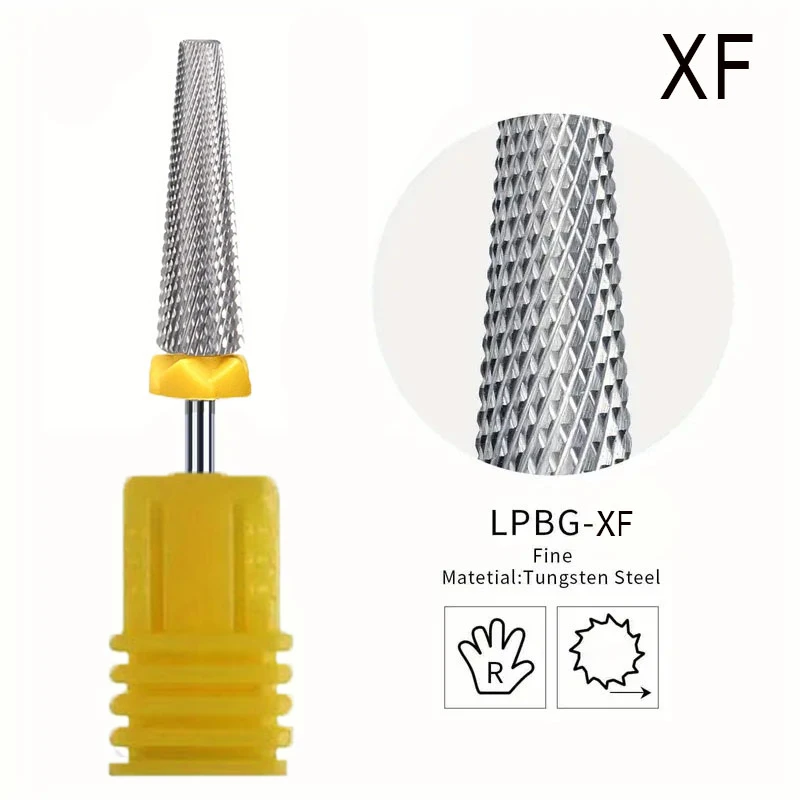 5-in-1 extra langes Nagelbohrer-Set aus Wolframkarbid, Sicherheits-Nagelstudio-Zubehör, effiziente Entfernung von Gel-Nagellack und Acryl N
