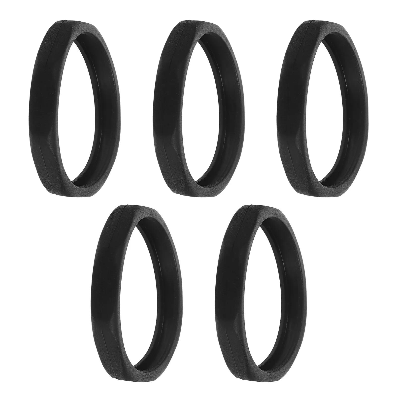 

5Pcs Microphone Anti-Slip Sleeve Black Shockproof Anti-Rolling Ring Holder for Wireless Microphone Ktv Conference Stage Use