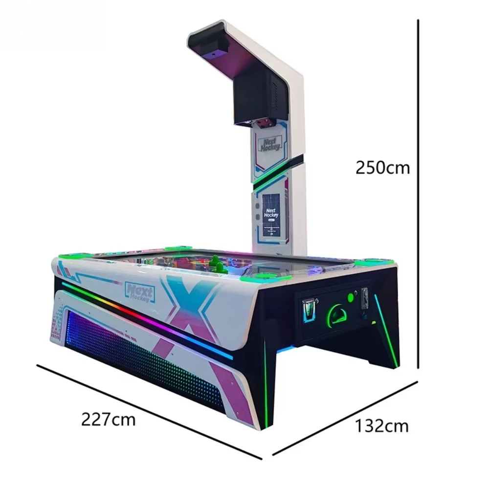 SOURE Interactive Air Hockey Table with LED Video Display Scoreboard Coin Op Sports Arcade Machine for Shopping Mall Game Zone view 2