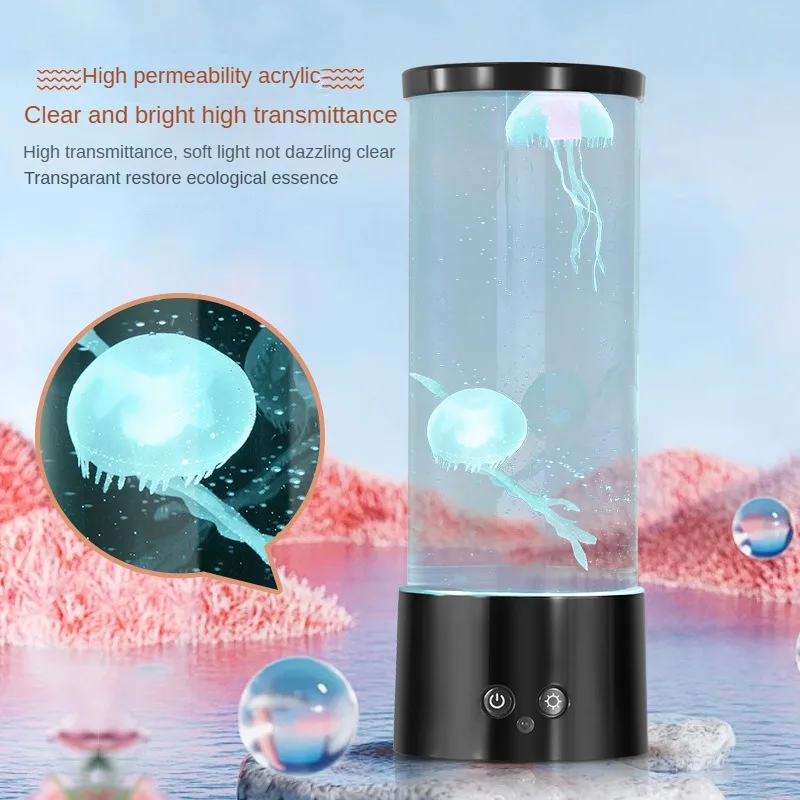 Exótico Criativo Jellyfish Lâmpada, LED Mudança de Cor, USB Night Light, Casa Ornamental Atmosfera Luz, Presentes, Novo