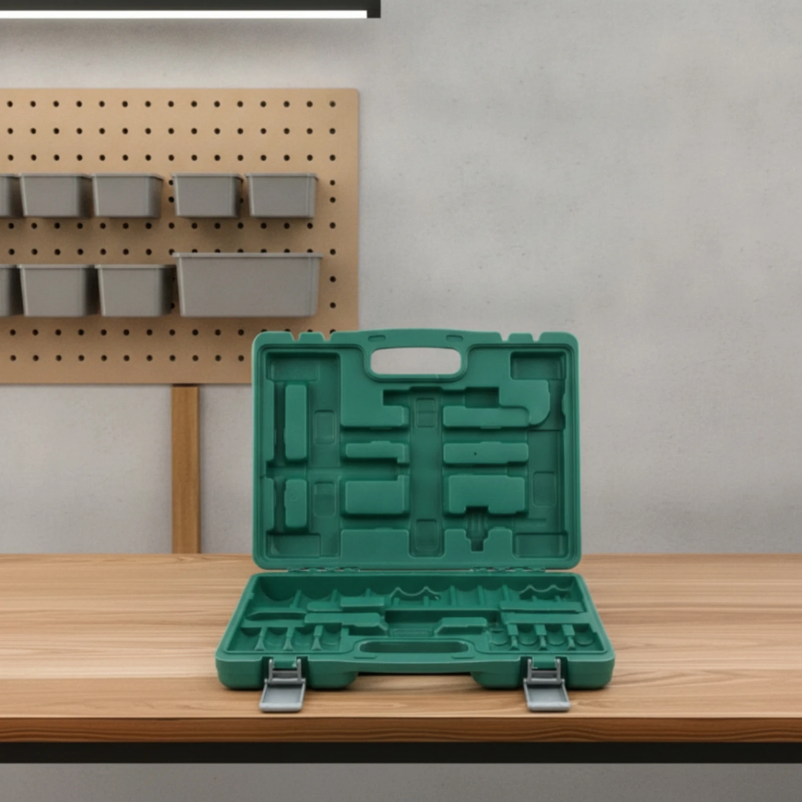 Socket Organizer Portable Socket Wrench Case Empty Tool Box Lockable for Mechanics, Garage, Workshop
