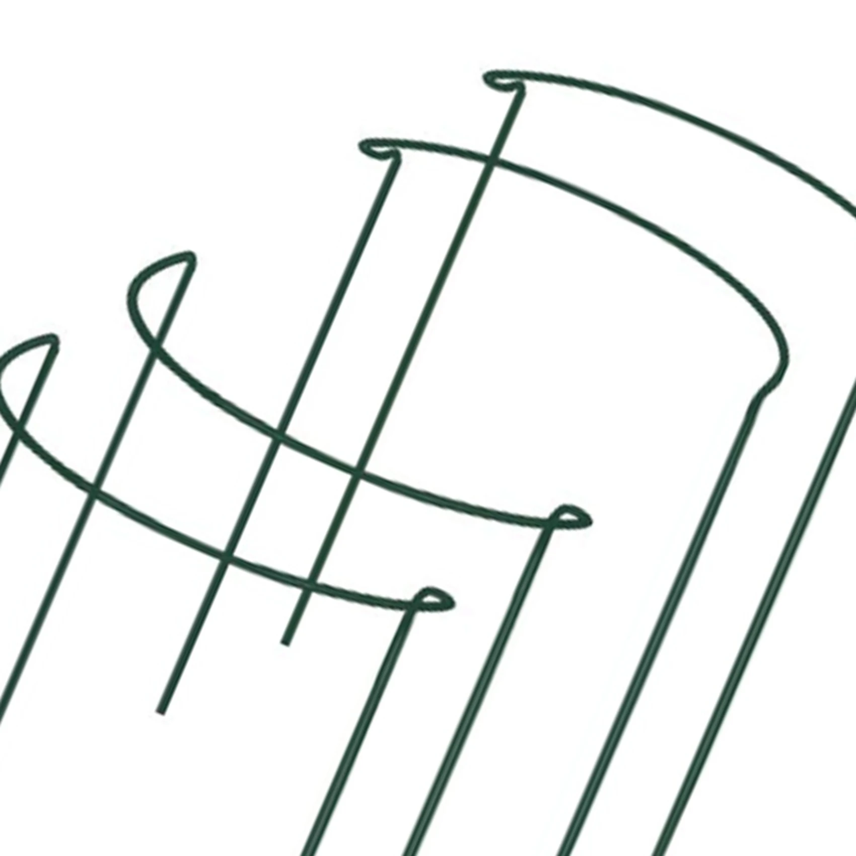 

AB35-Опорный кол для растений, 8-упаковка полукруглых металлических опор для садовых растений, опорное кольцо для садовых растений, опоры для садовой границы