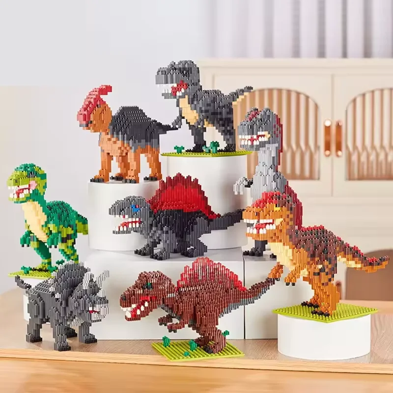 

Giant T-Rex Dinosaur Connection Blocks Large Scale Realistic Dinosaur Model Bricks Toys for Dinosaur Fans Decor Gift