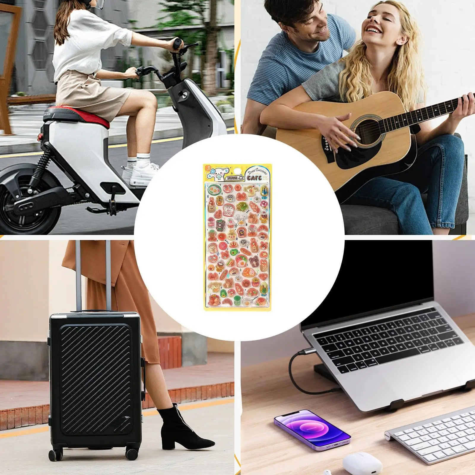 ملصقات لطيفة صغيرة PVC ثلاثية الأبعاد تنقش ملصق مائي الزخرفية للحرف اليدوية لأكواب المياه أجهزة الكمبيوتر المحمولة القيثارات حقائب الأمتعة دفتر #5