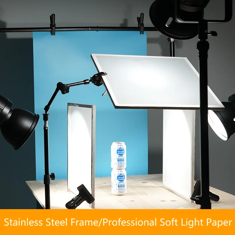 Selens Desktop Soft Light Screen Paper Waterproof Soft Light Plate With Stainless Steel Frame For Jewelry Photo Shooting Props