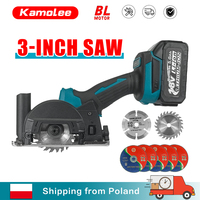 Kamolee (Shipped from Poland) Wireless Charging 3inch Circular Saw Home DIY Small Handheld Brushless Circular Saw18V-21V Battery