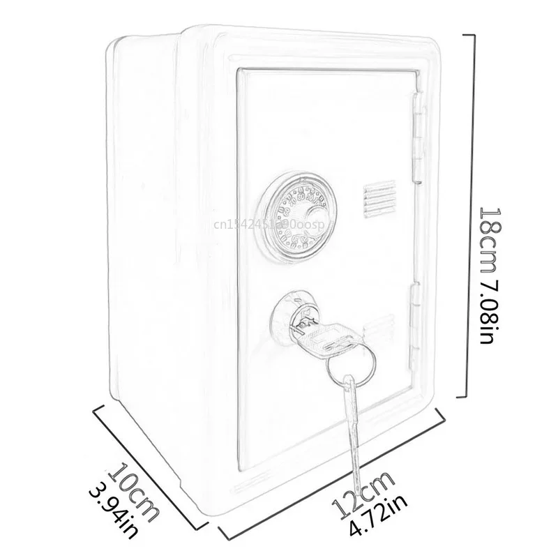 Mini Metal  Household Safe Box  Creative Piggy Bank Key Safe  Desktop Decoration   Money  Safe