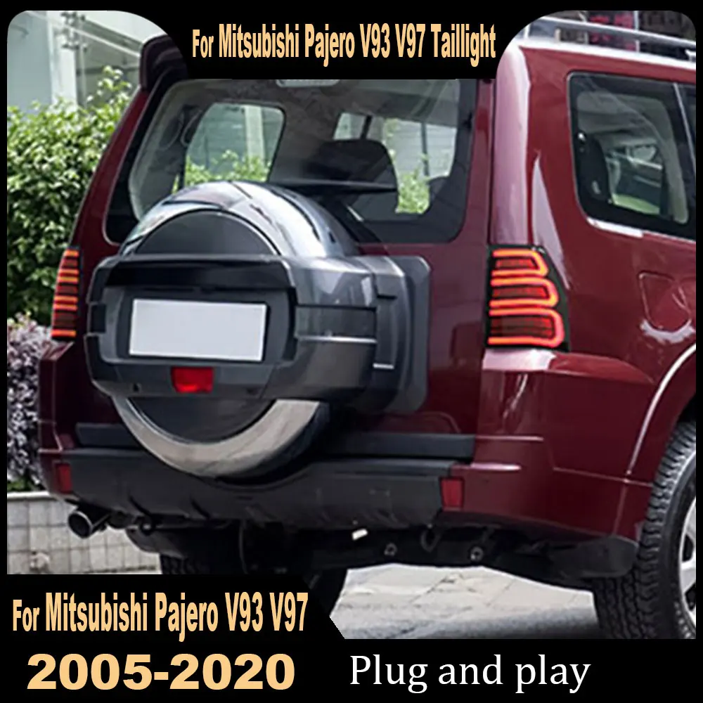 

Автомобильный задний фонарь в сборе, светодиодный для Montero Pajero 2006-2021, задний фонарь с задним ходовым огнем, тормозной задний динамический указатель поворота