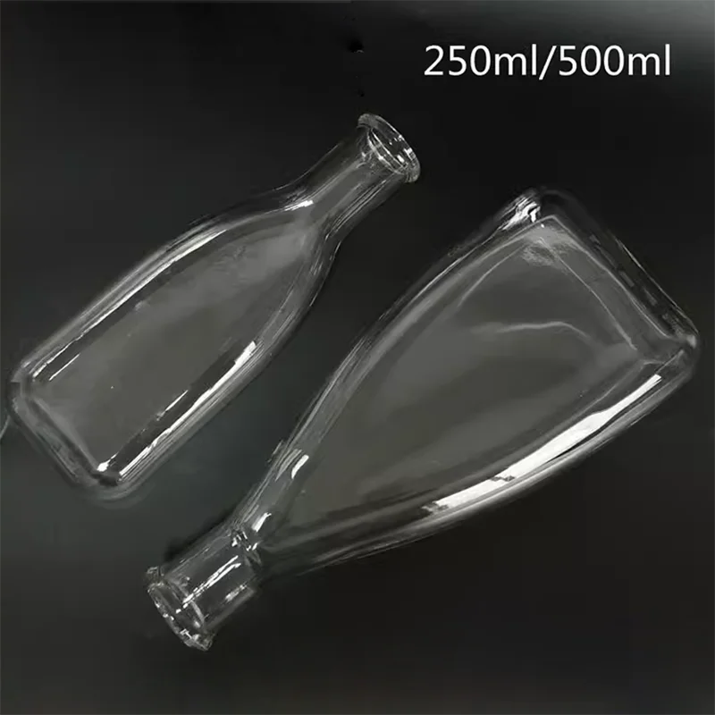 Glass eggplant-shaped culture bottle bacterial culture bottle eggplant-shaped bottle 250ml500ml laboratory glass instrument