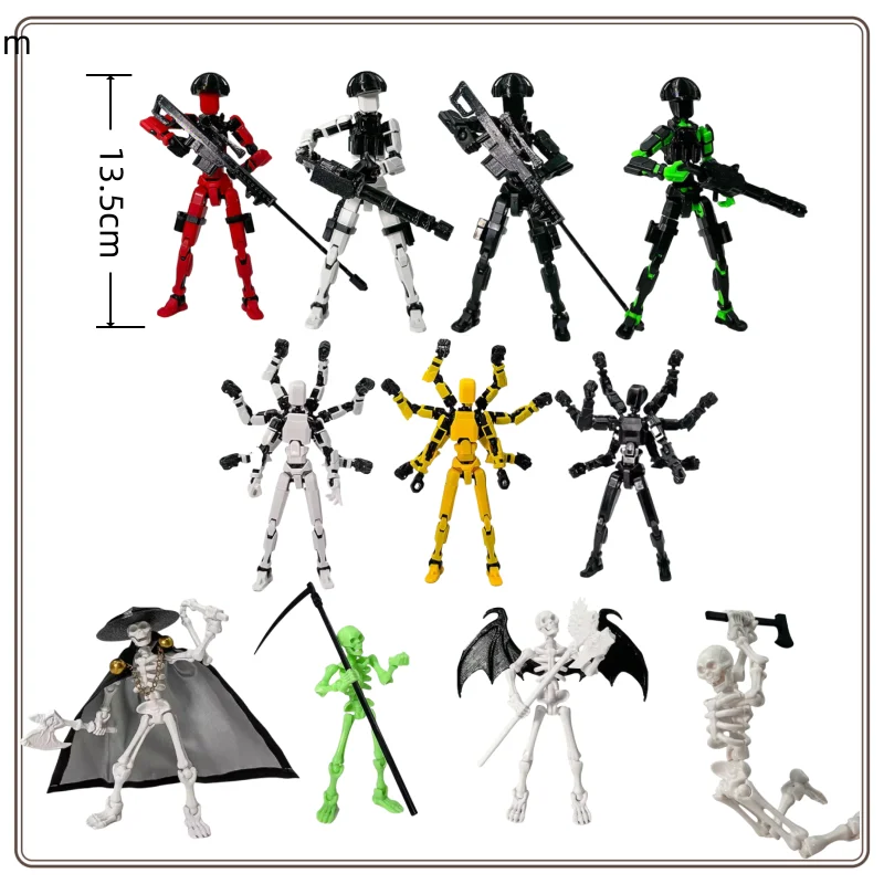 دمية مجمعة من Dummy13، مكعبات بناء ألغاز قابلة للتشوه، متعددة المفاصل، أزياء متنقلة عصرية، دمية متنقلة قتالية مصنوعة يدويًا #1
