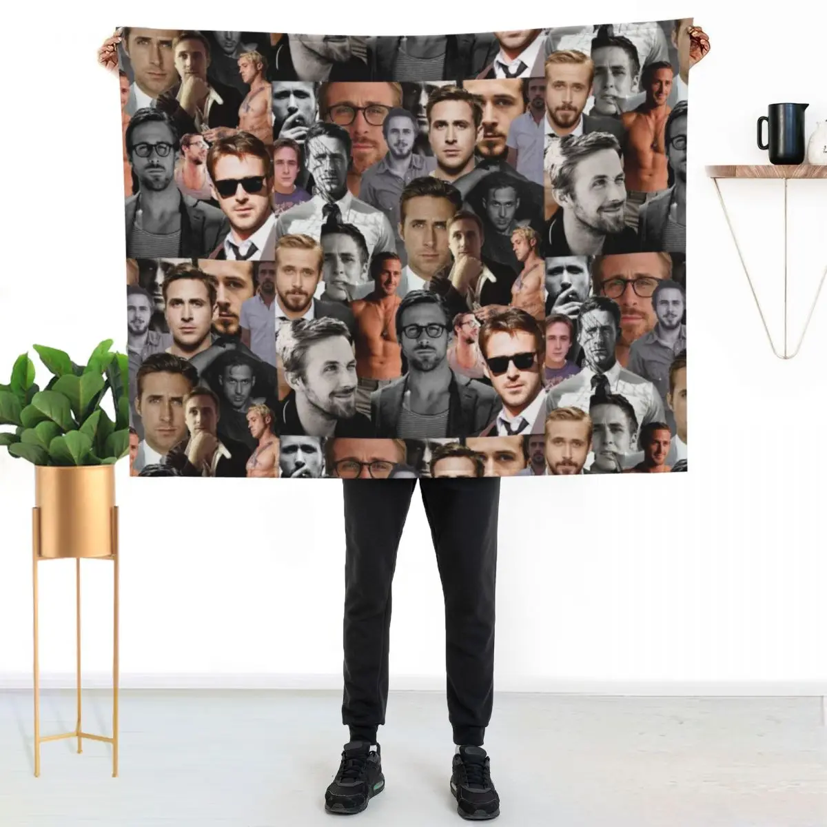 

Ryan Gosling Collage Throw Blanket Warm Comfortable Blanket for Office Napping