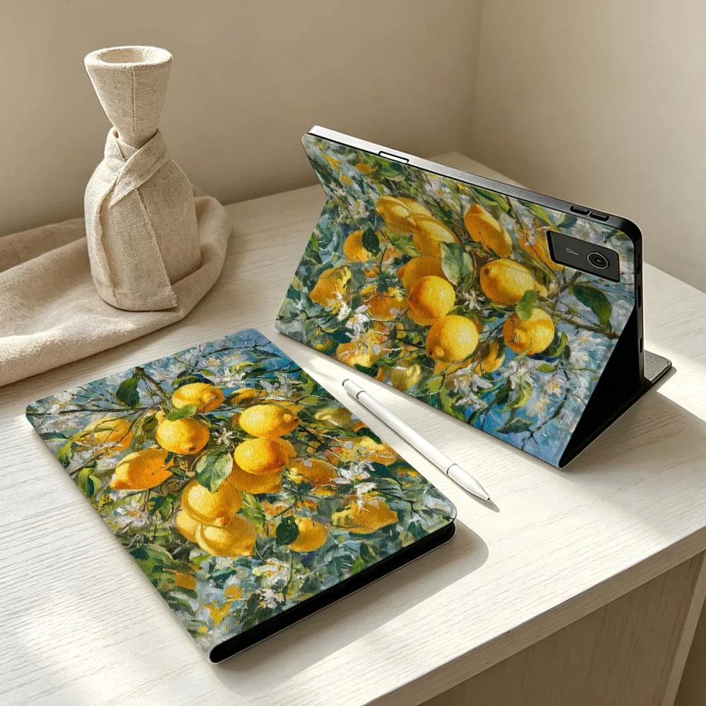 Yellow Lemon Tree Branch Soft Pen Tray Tablet Case For Lenovo Xiaoxin Lenovo Tab Pad Pro Plus P12 P11 M10