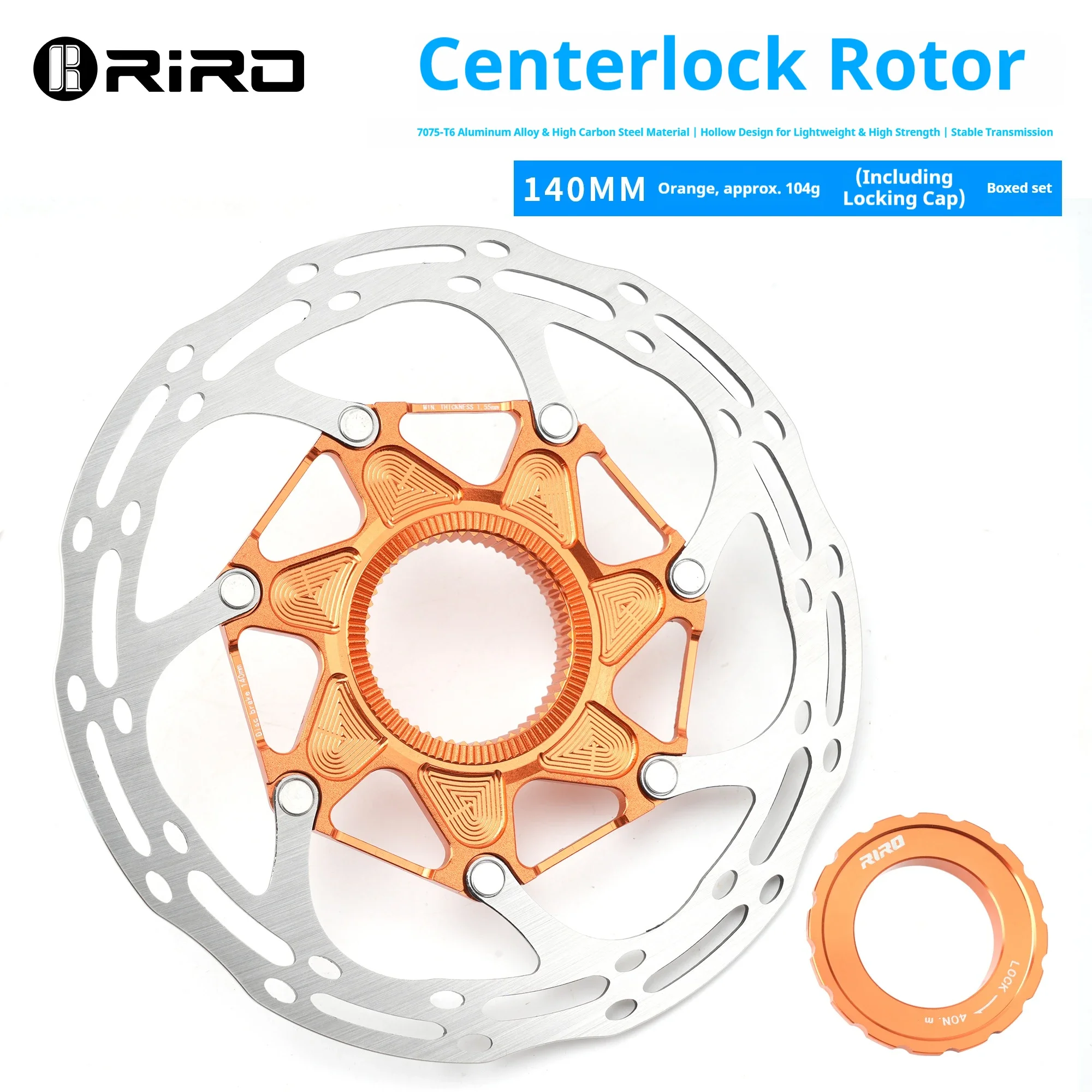 RIRO Fahrrad-Mittelsperre, 140 mm/160 mm, hohle Wärmeableitung, Windbrechung für Rennrad, Mountainbike, Scheibenbremse, Zubehör