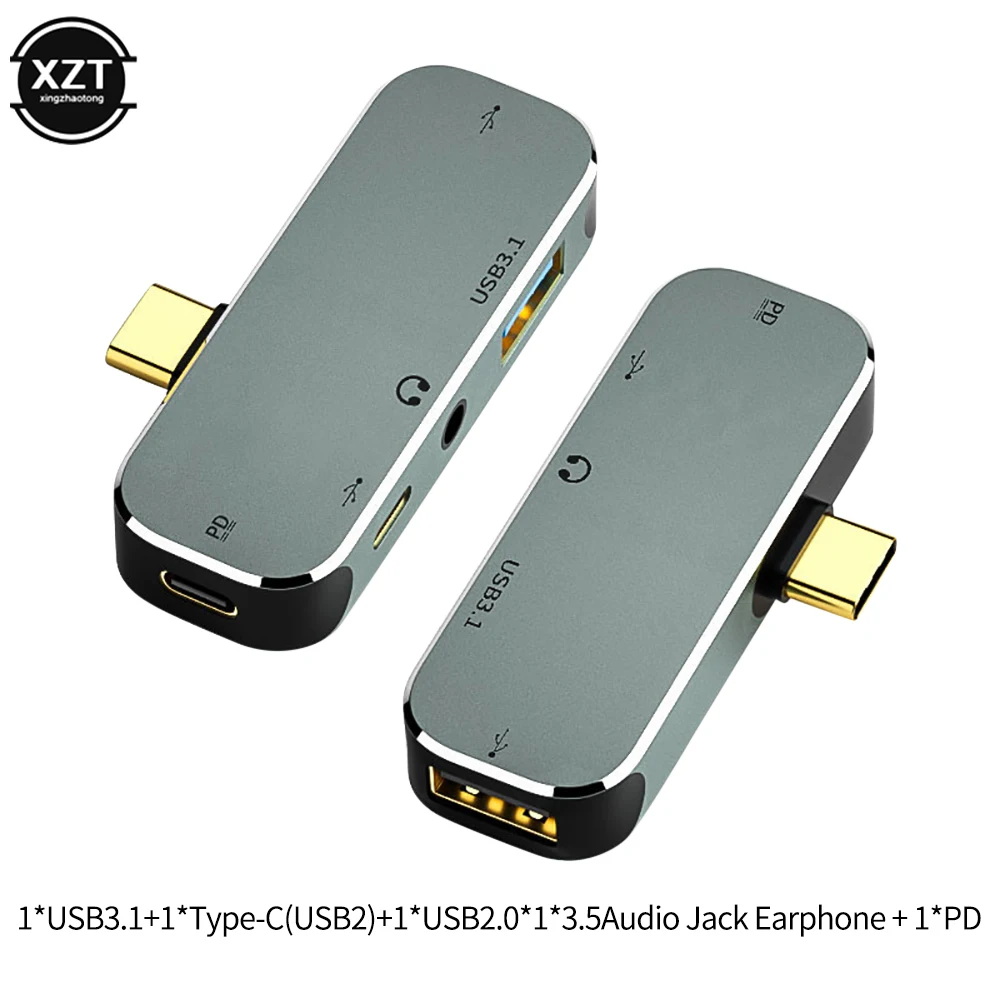 Adaptador de auriculares USB tipo C con conector de 3,5mm, convertidor de Cable 4 en 1 para Macbook, HUAWEI y Xiaomi, 3,1, 3,0, 2,0