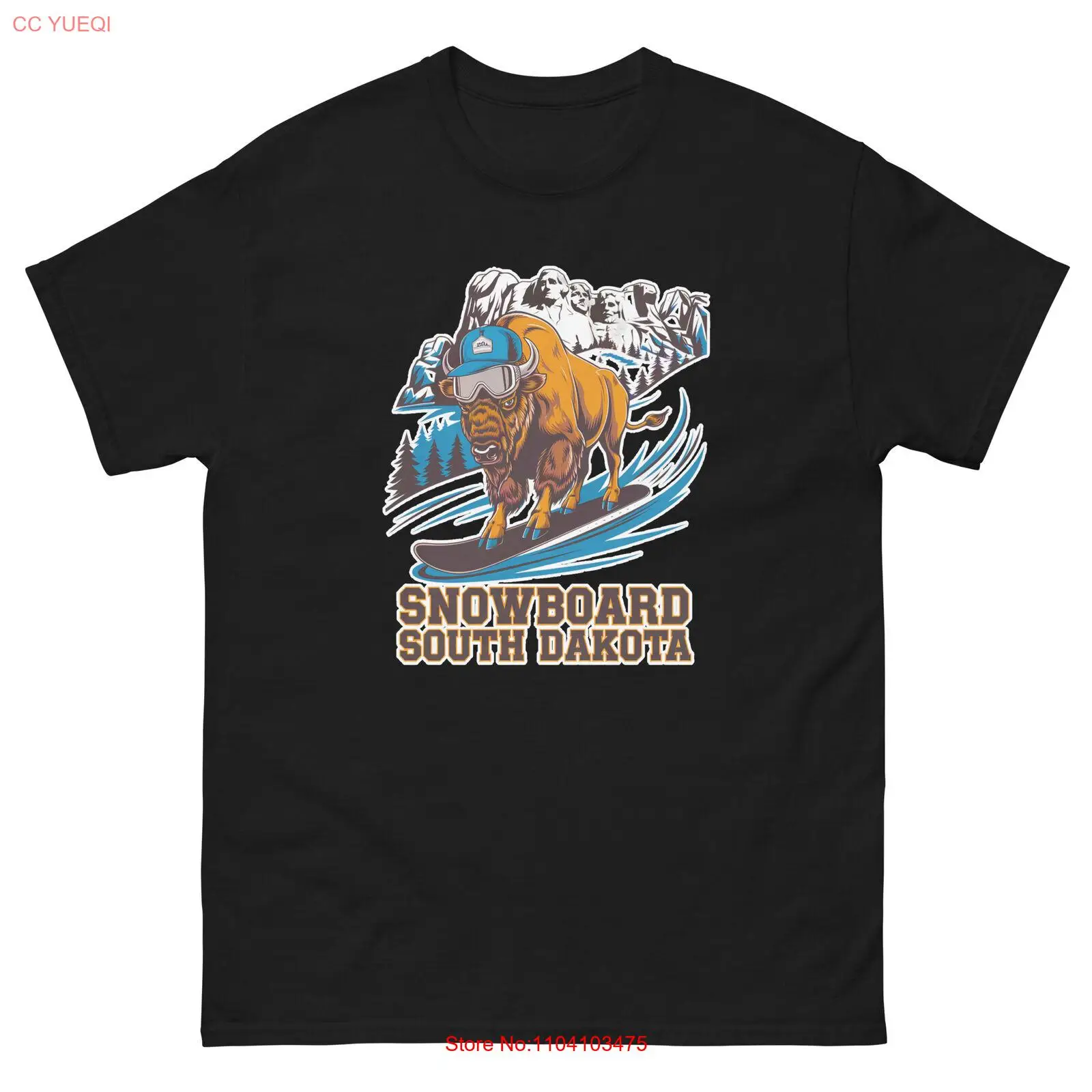 

Snowboard South Dakota Bison USA Snowboarding Animal T-Shirt
