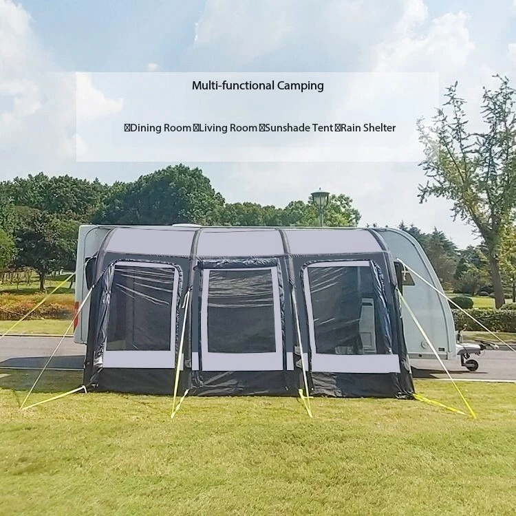 Large Multi-Function Inflatable Sun Shelter, Quick-Setup Outdoor Camping Rain Canopy & Side Awning for Trailer RVs