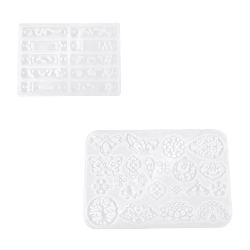 2 Pack Earring Resin Molds Jewelry Epoxy Resin Casting Silicone Molds Resin Jewelry, Pendant, Resin Crafts DIY