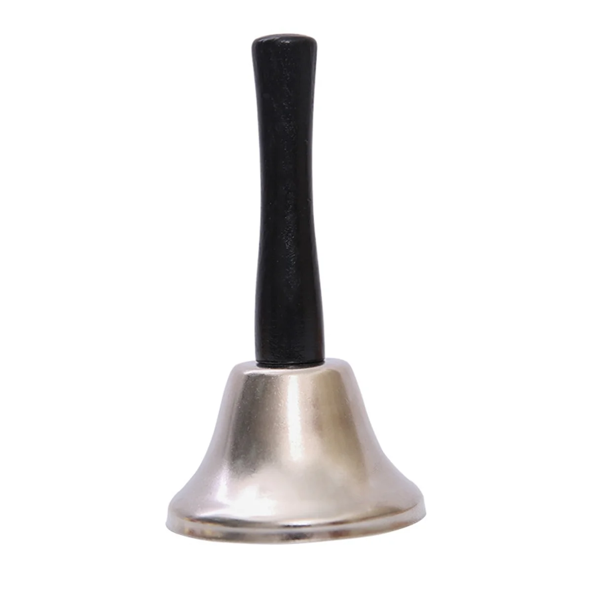 Gold Steel Hand Bell Loud Call Bell Alarm, Family Loves, Musical Hand Bells, Cow Bells with Stick Grip-B