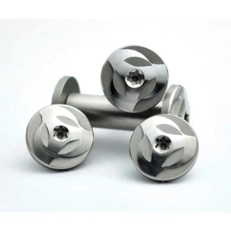 2sets M4 Stainless Steel Screw for Diy Knife Handle Making Screw Whirlwind Rotating Rivet Plum Sharp Straight Knife Screw