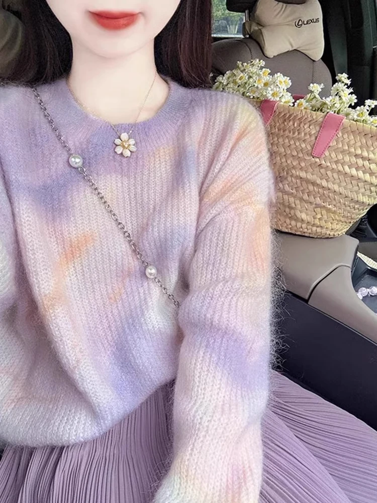 

Sweet adient круглый трикотаж Ne женский осенне-зимний свободный утягивающий базовый слой топ удобный теплый длинный свитер све