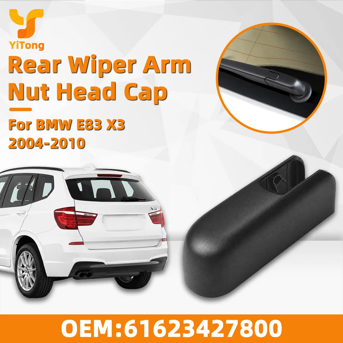 Yitong Rear Windshield Washer Wiper Arm Nut Cover Cap 61623427800, Fit For BMW E83 X3 2004-2010, For Peugeot 107 C1 After 2005