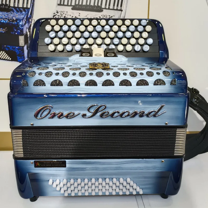 60 Bass Button Type Painted Tone Change Professional Bayan Accordion For Adult Beginner Practice Performance Instrument
