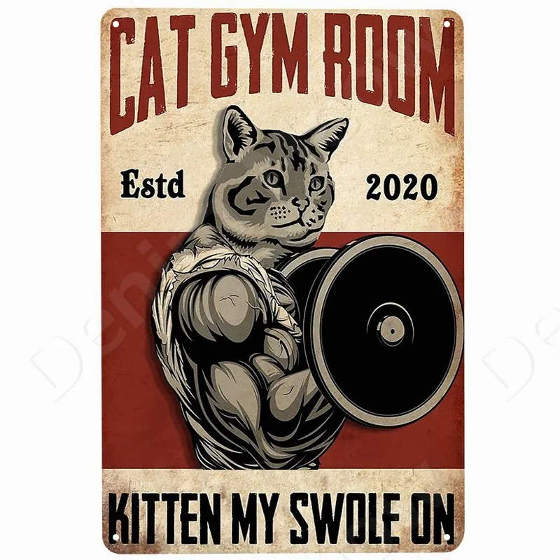 Vintage Tin Signs for Home Garden Decor, Sewing If Murder Is Wrong, Cat and Wine Metal Sign, Funny Cat Signs, Lovers Gift view 3